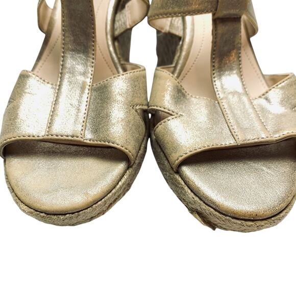Calvin Klein Emmah Espadrille Wedge Platform Sandals Cage Ankle Strap sz 8 M - Picture 9 of 12